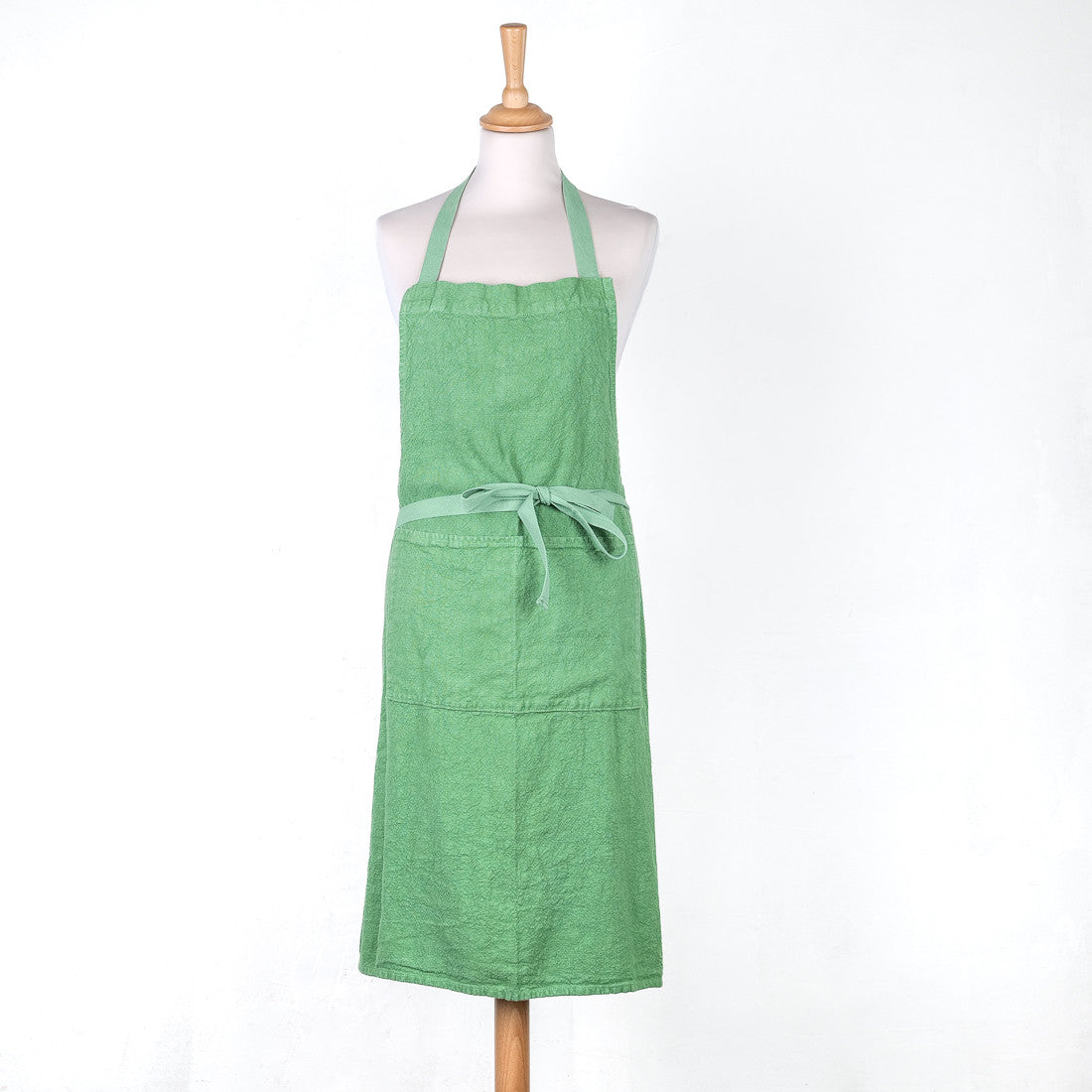 Tablier 100% lin vert laitue