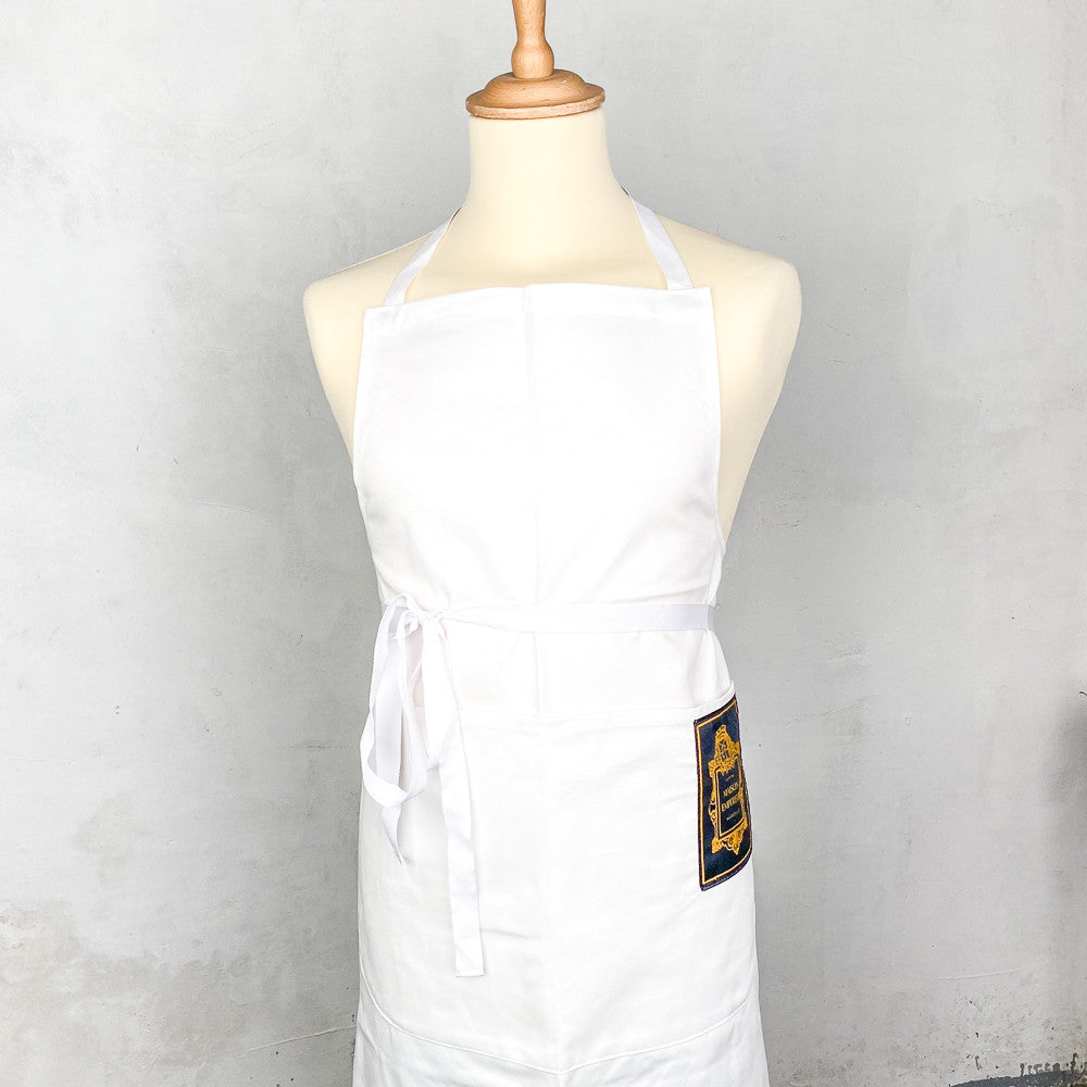 Tablier en coton blanc Maison Empereur