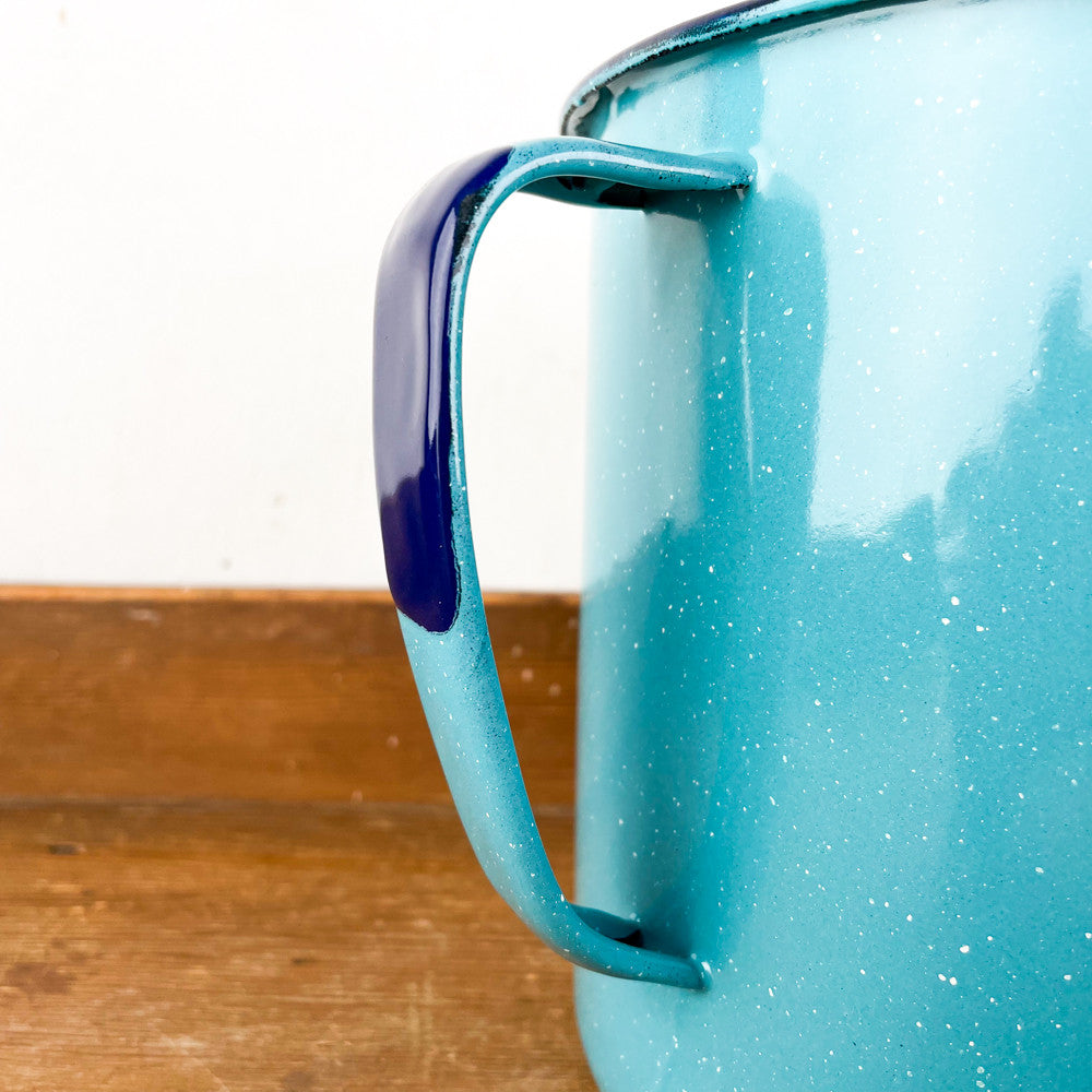 tasse bouilloire cinsa en email turquoise marque mexicaine