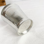 Timbale de naissance en étain brillant