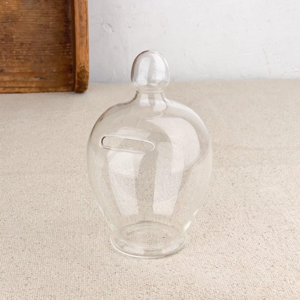 Tirelire en verre