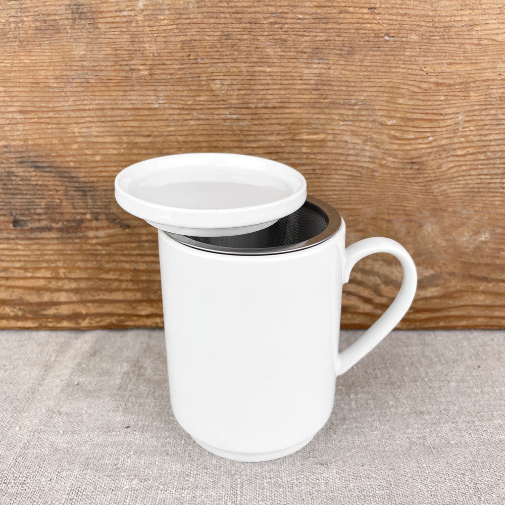 Tisanière avec filtre en porcelaine