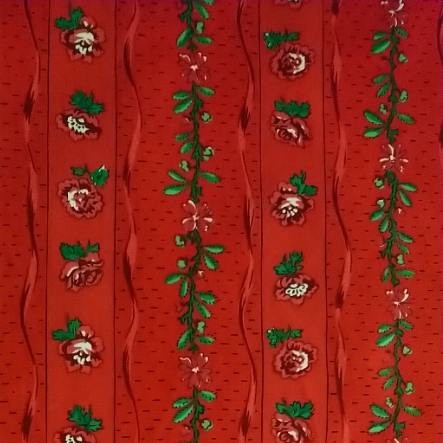 Tissu au mètre "bandes Barandello" rouge