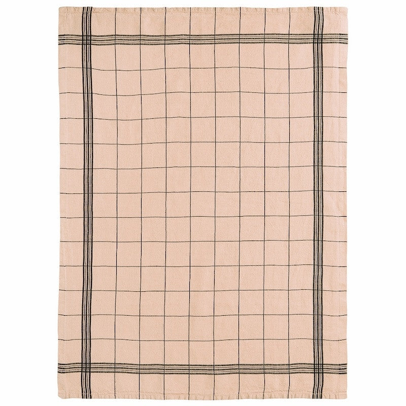 Torchon à carreaux lin