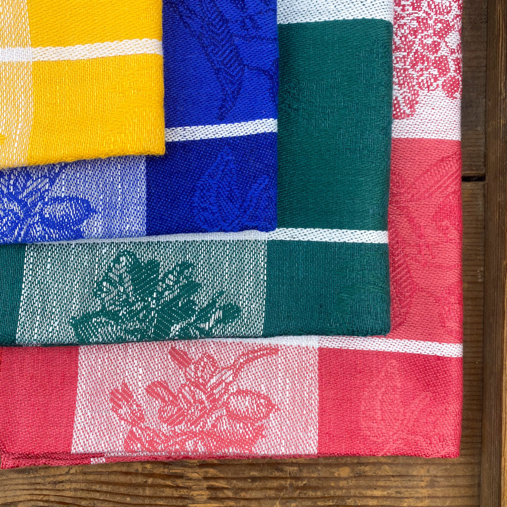 Torchon Jacquard coton et lin