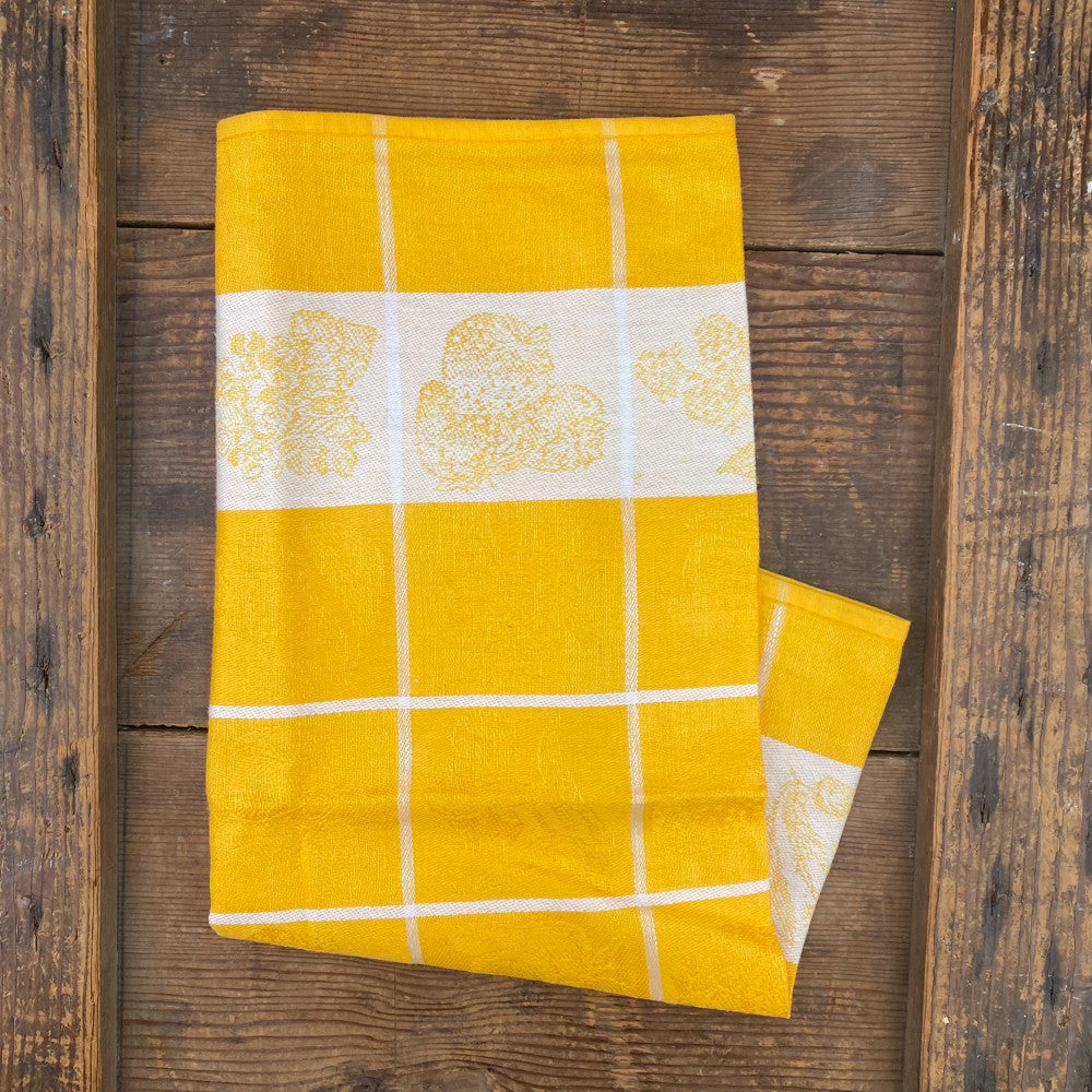 Torchon Jacquard coton et lin