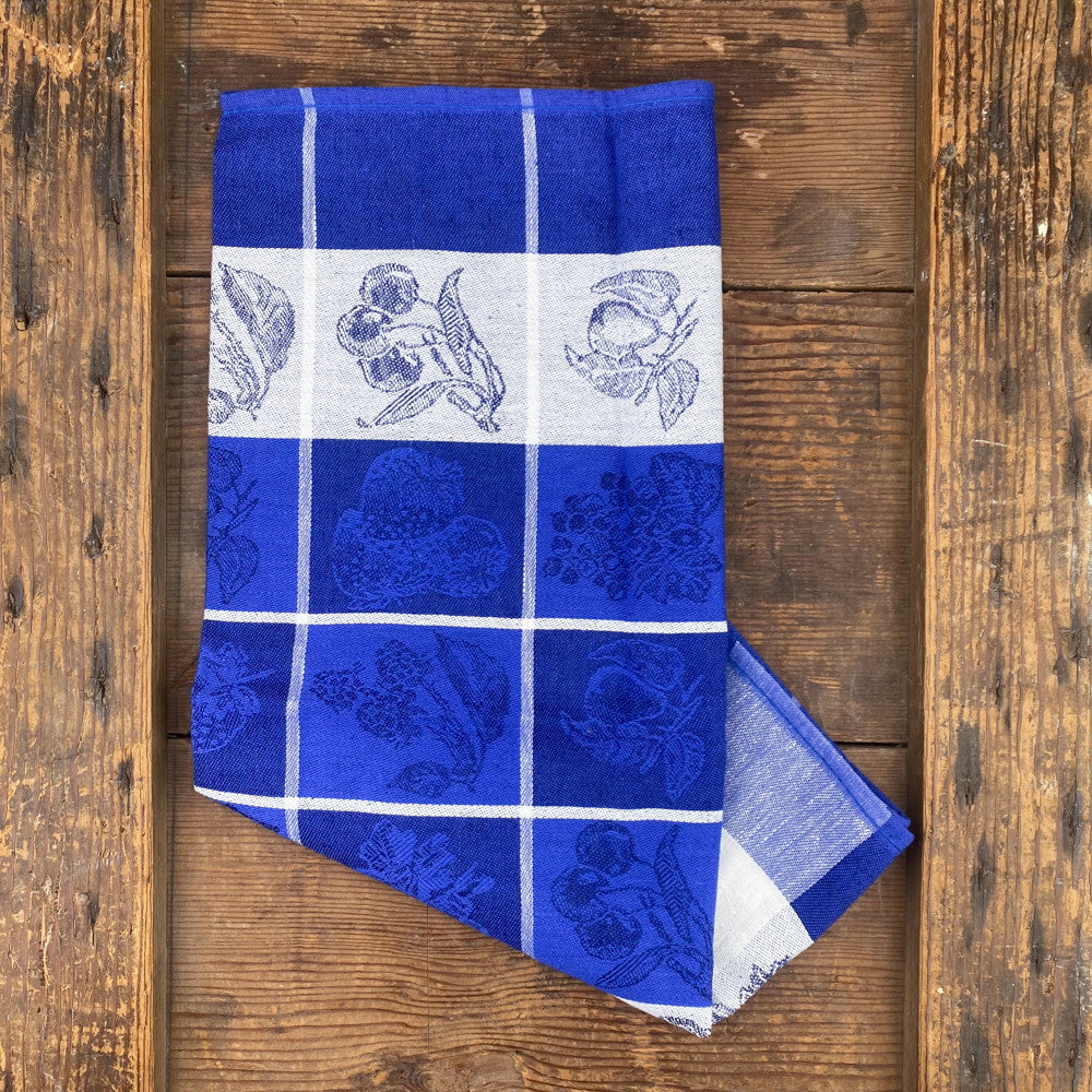 Torchon Jacquard coton et lin