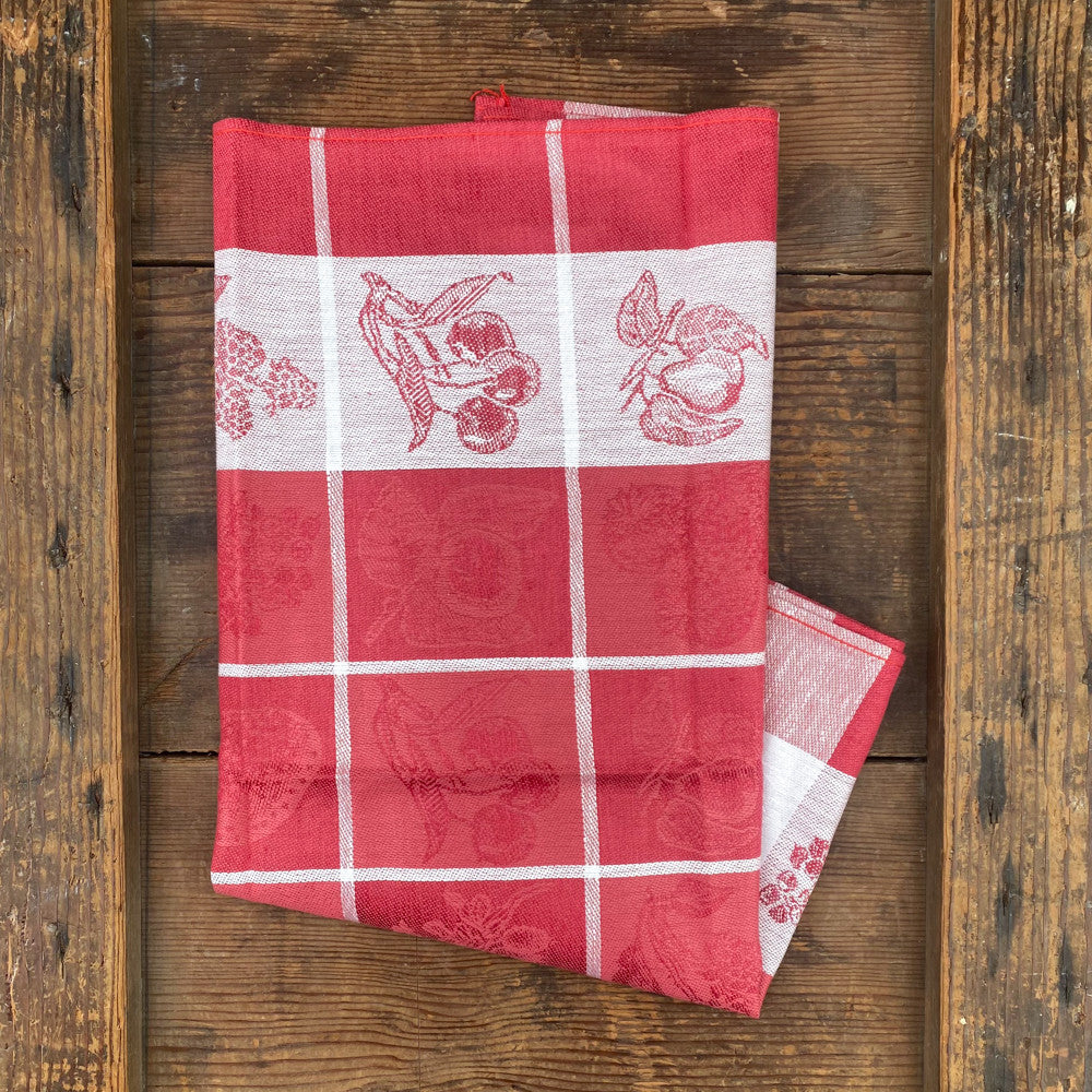 Torchon Jacquard coton et lin