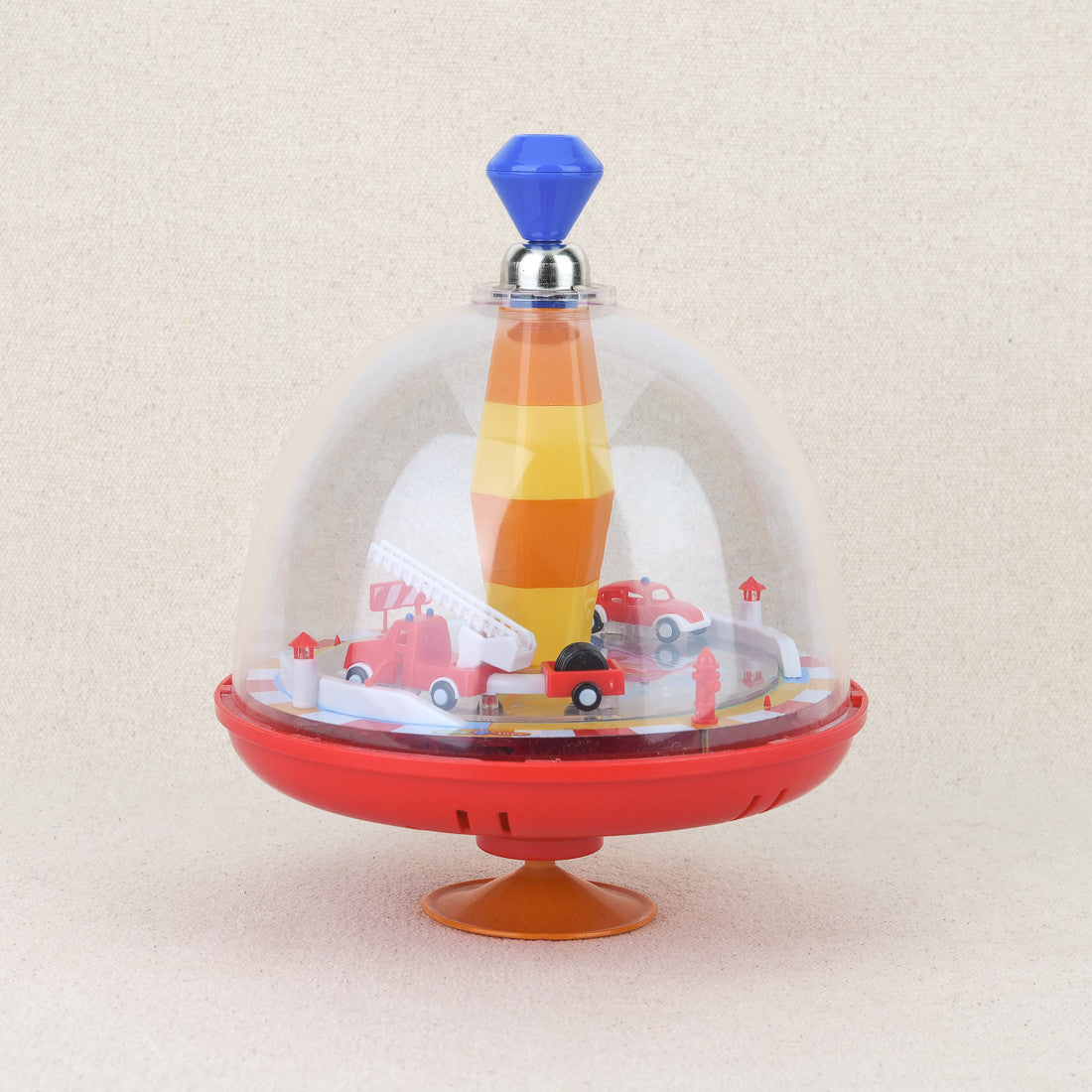Toupie globe musicale pompiers