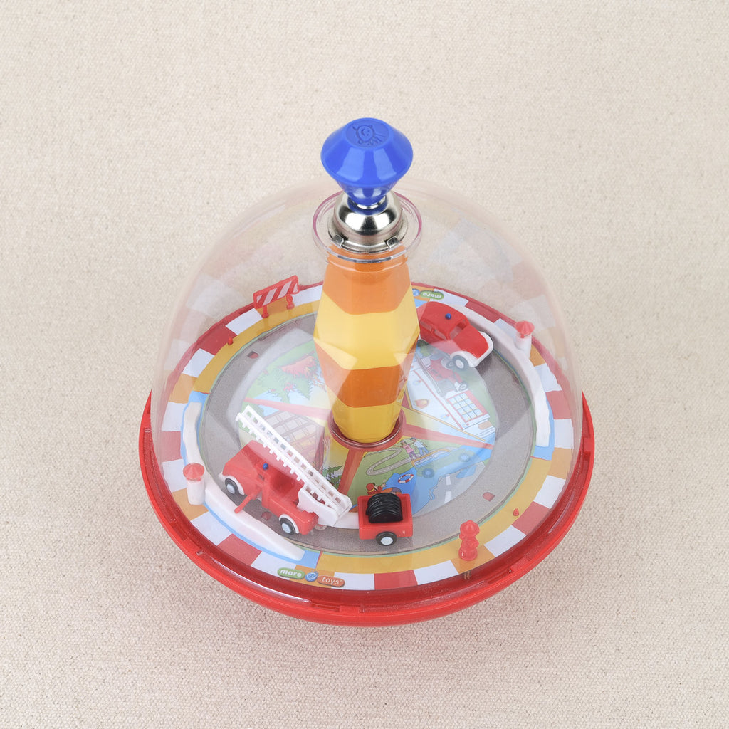 Toupie globe musicale pompiers