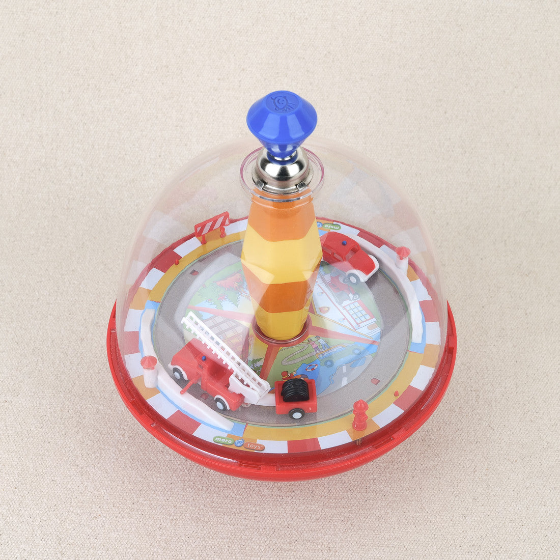 Toupie globe musicale pompiers