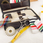 Trousse de couture de voyage en cuir