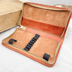 Trousse en cuir naturel