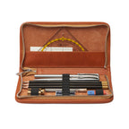Trousse en cuir naturel