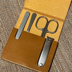Trousse manucure 5 pièces étui cuir
