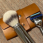 Trousse rasage 3 pièces cuir
