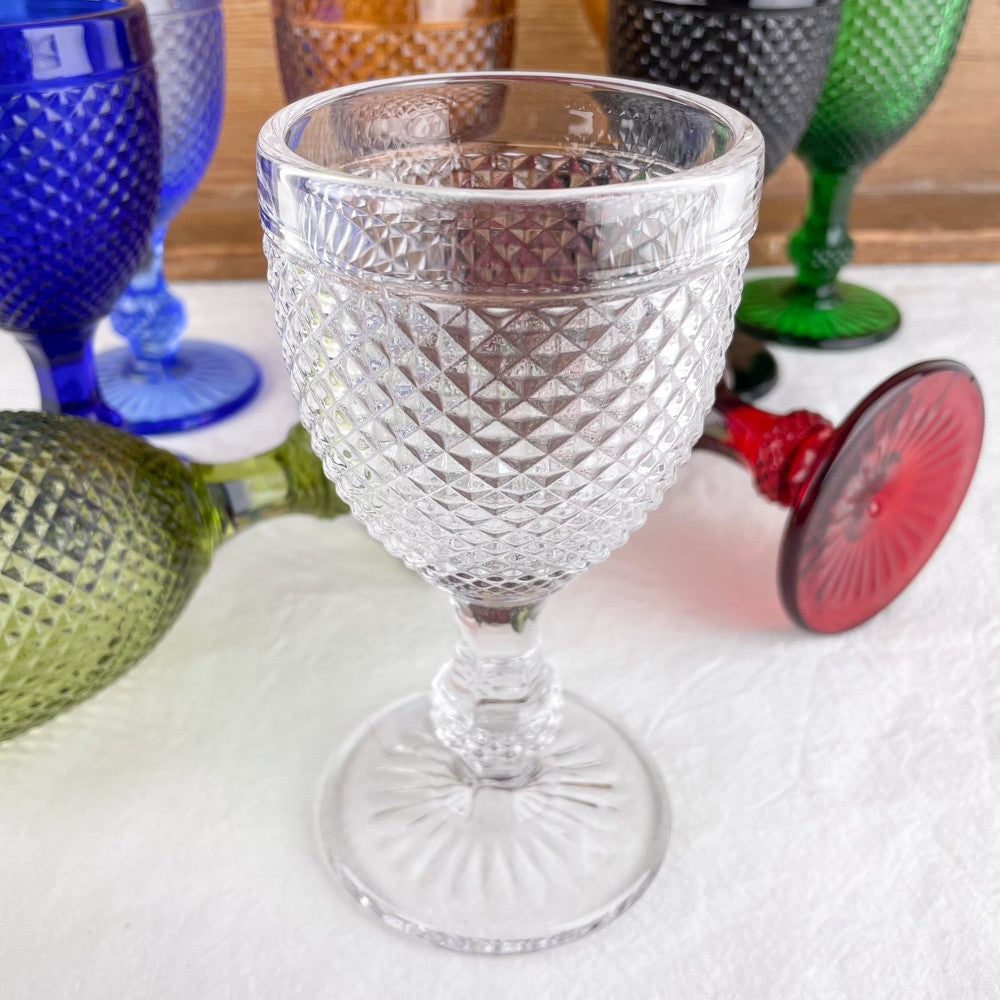verre à vin ancien transparent
