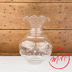 Verre de lampe tulipe arrondi avec motifs ciselés