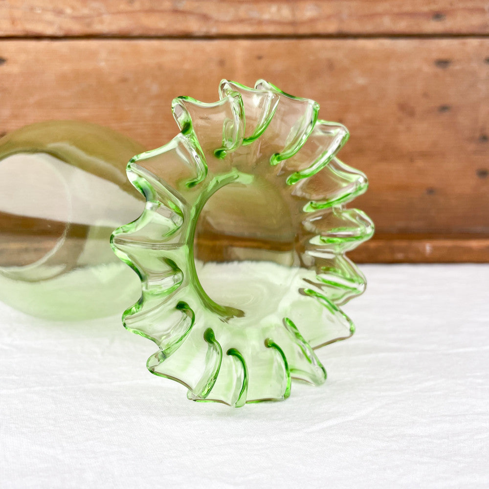 Verre de lampe vert soufflé à la main 65mm