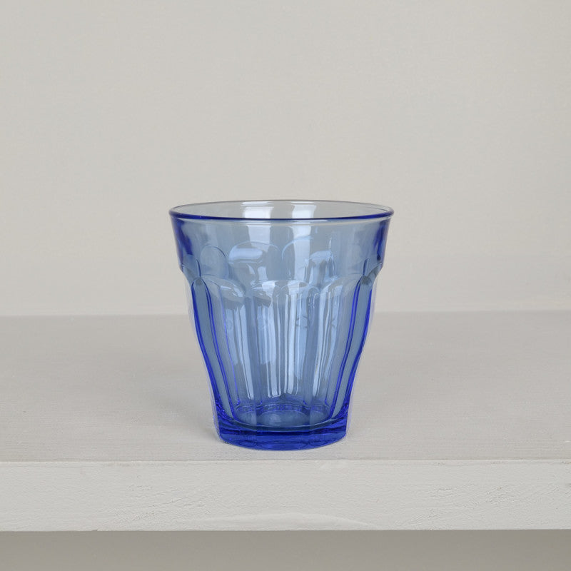6 blue Duralex Picardie glasses 25cl