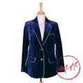 Veste Gardian Femme Velours Bleu