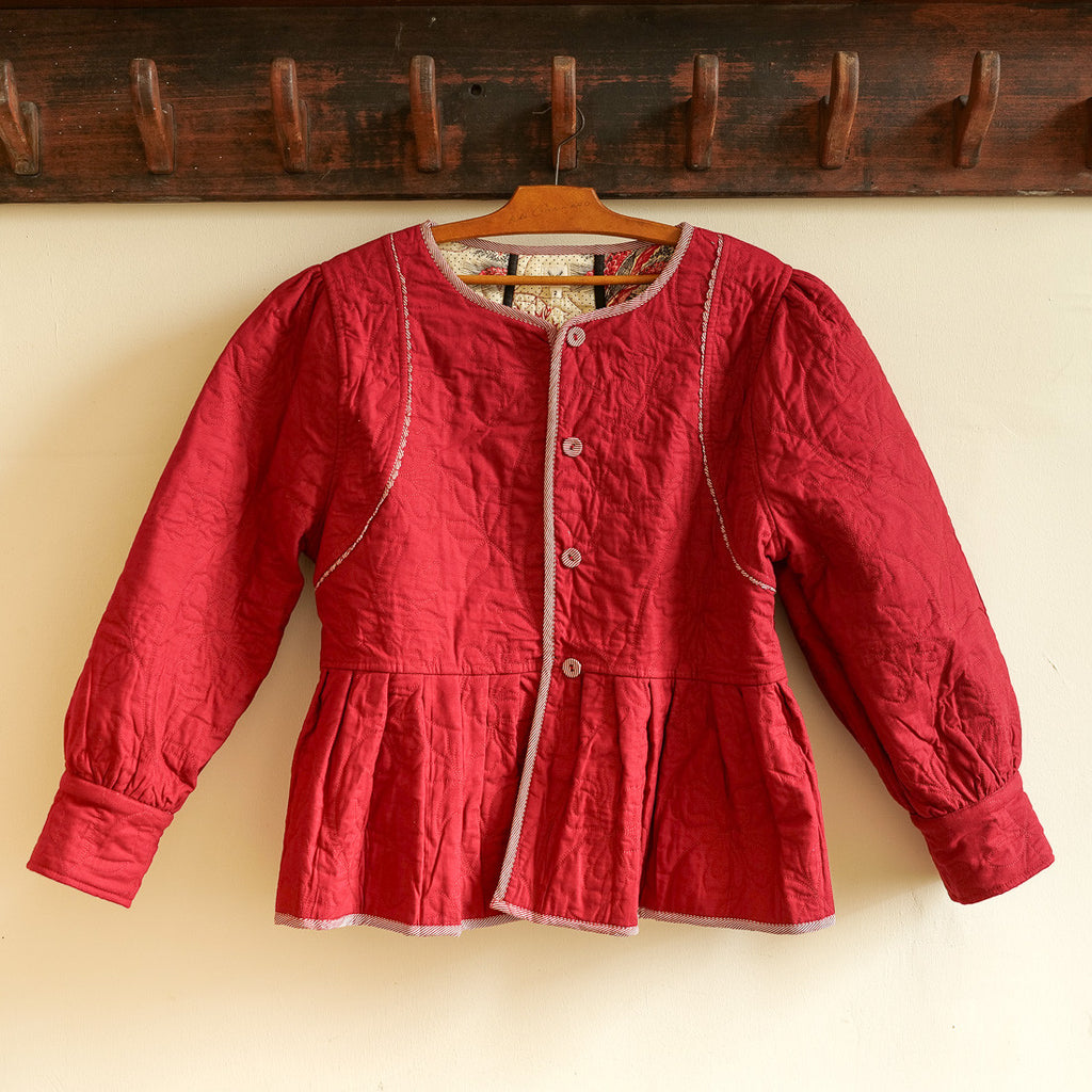 Veste matelassée réversible rouge