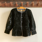 Veste réversible en velours noir