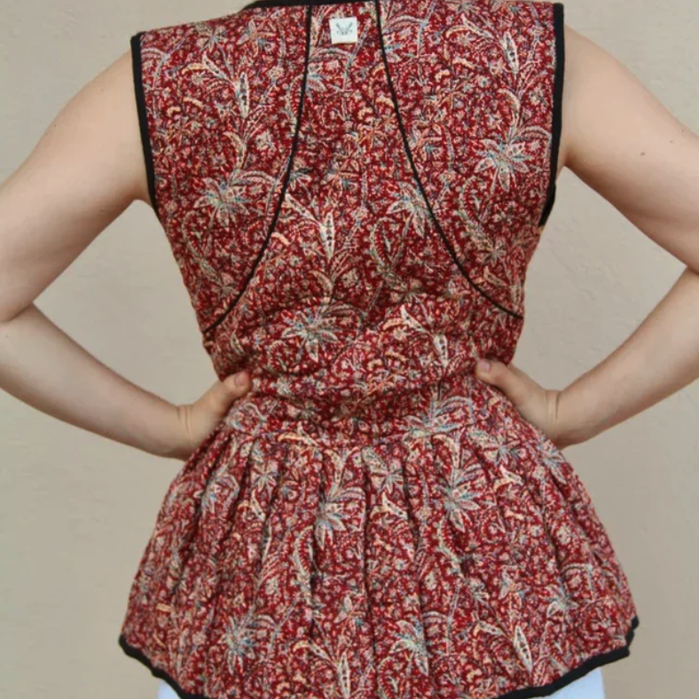 Veste sans manche réversible cachemire