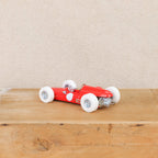 Voiture de course en métal rouge
