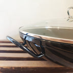 Wok émaillé noir Ø36