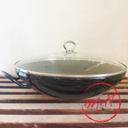 Wok émaillé noir Ø36